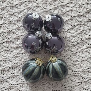 Rare Gluckstein Home Handpainted Ornaments 6 Piece